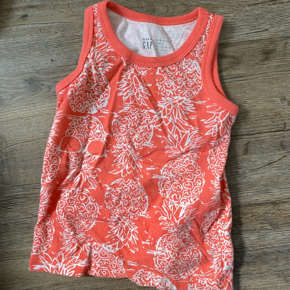 babyGap toddler boy summer pineapple print tank